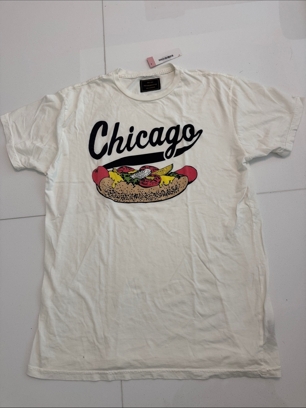 Retrobrand Chicago Graphic Short-Sleeve Tee - White